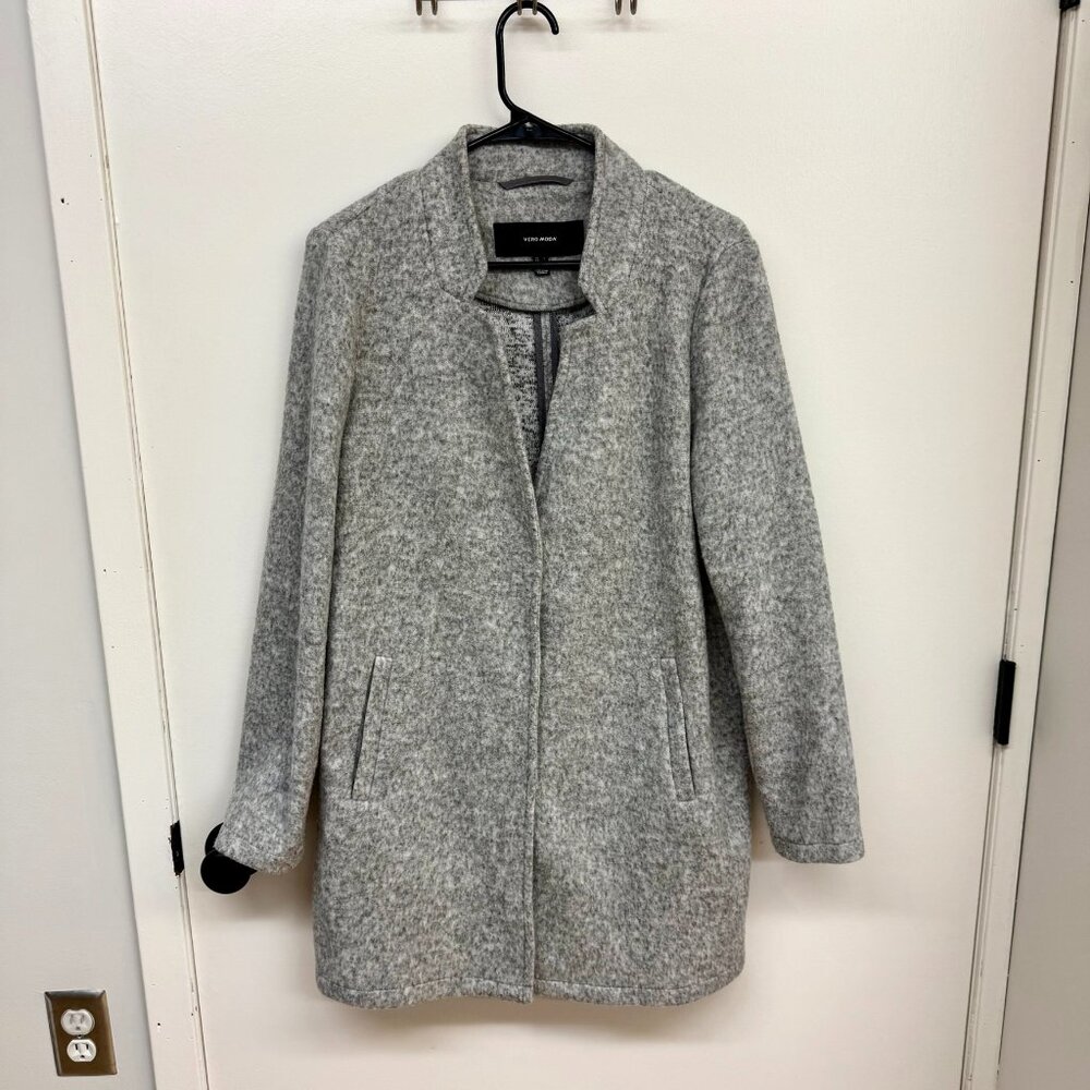 Vero Moda L Gray Brushed Sweater Coat